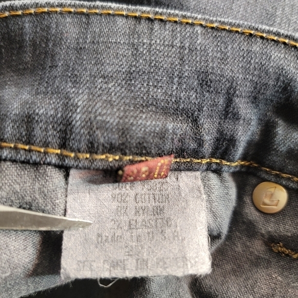 7 For All Mankind Sz 27x32 Bootcut Jeans Dark Wash Y2K 90s - Picture 4 of 8